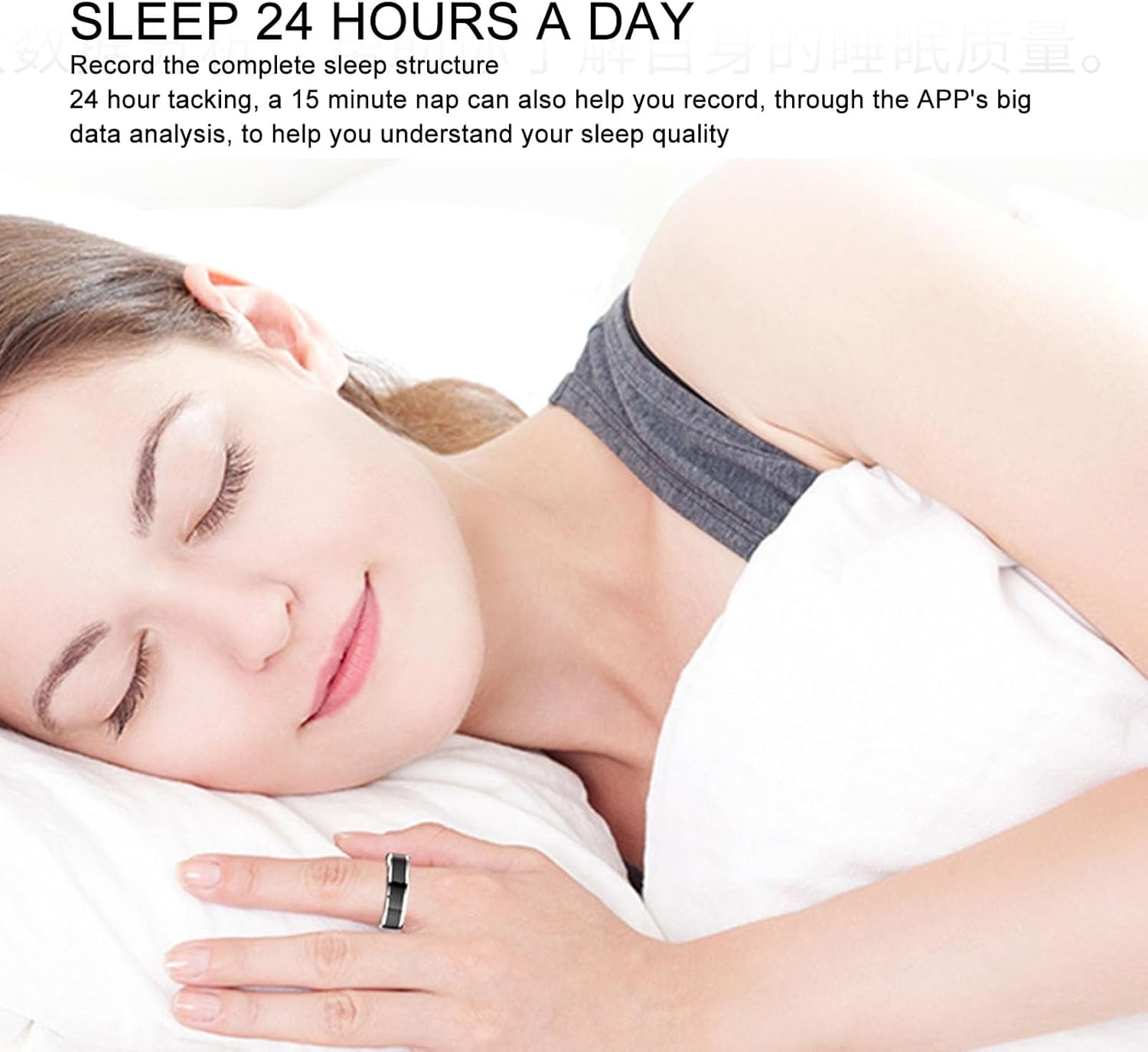 Smart Ring Health Tracker, Aura Ring Para Mujeres Y Hombres, Fitness Sleep Tracker Smart Ring, Juego Deportivo Con Detección De Movimiento (Talla 8)