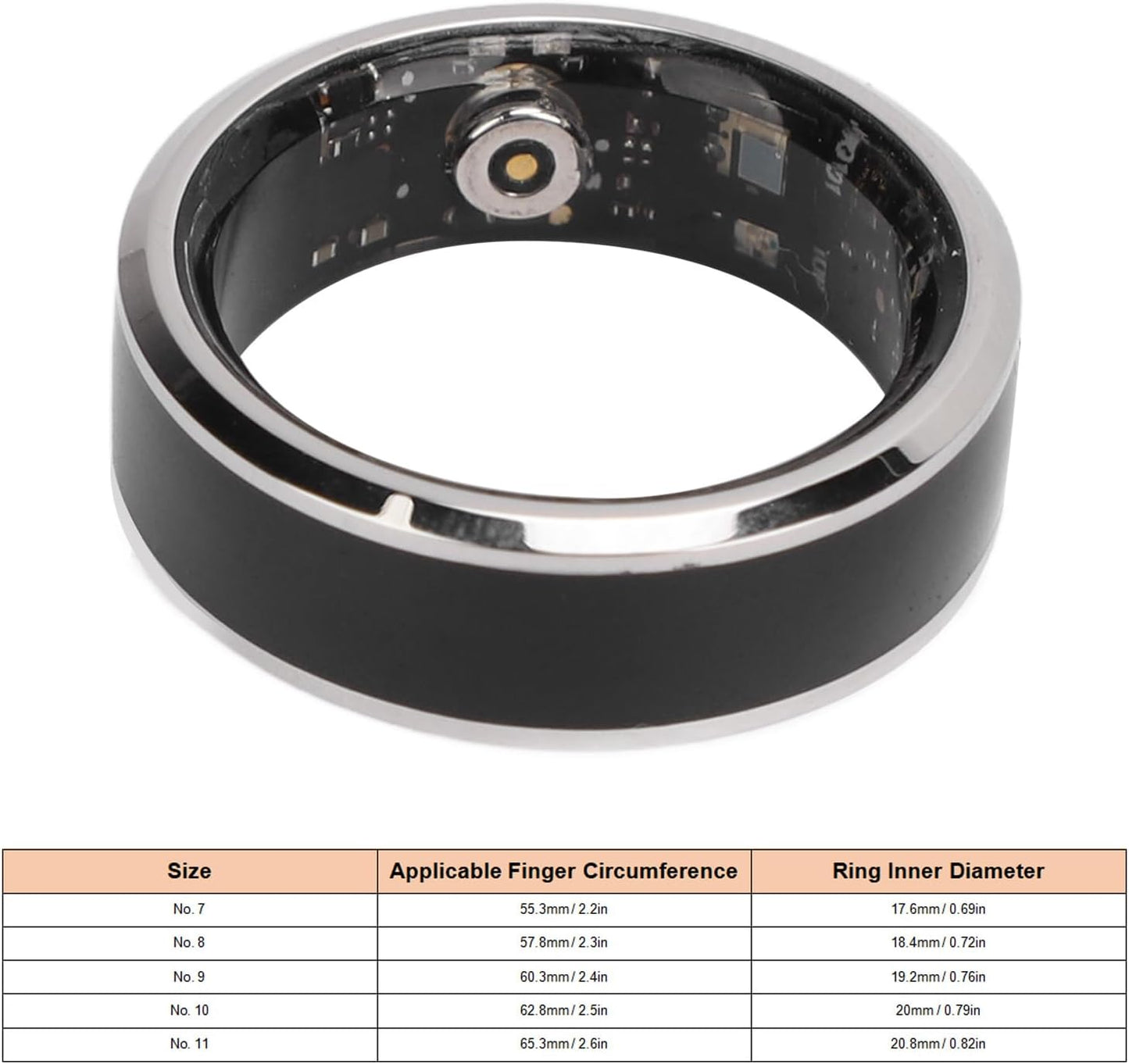 Smart Ring Health Tracker, Aura Ring Para Mujeres Y Hombres, Fitness Sleep Tracker Smart Ring, Juego Deportivo Con Detección De Movimiento (Talla 8)